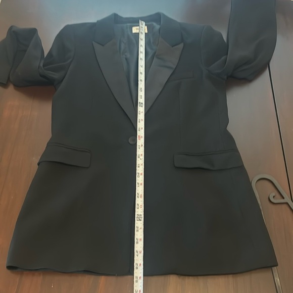Talula Blazer Tuxedo Style Satin Lapel Black BlazerWomen Size S - Picture 15 of 17